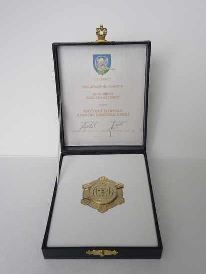 Priložnostna plaketa ob 50. dnevu gasilcev GZ Ormož